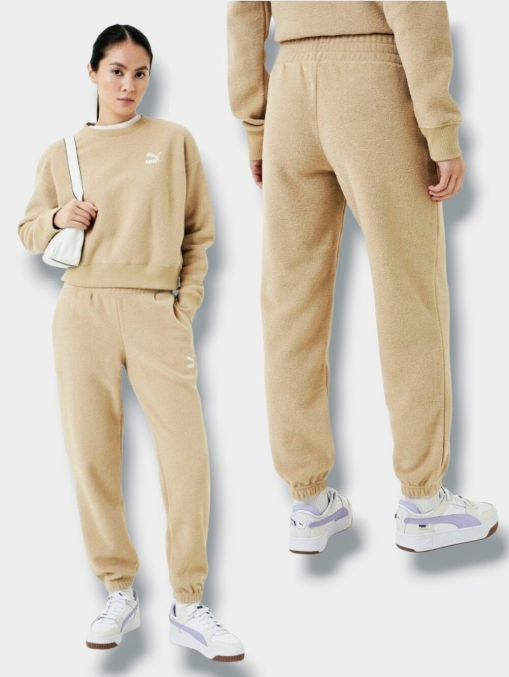 Like New 💛 PUMA Women's CLASSICS Sand Dune Fleece Sweatpants